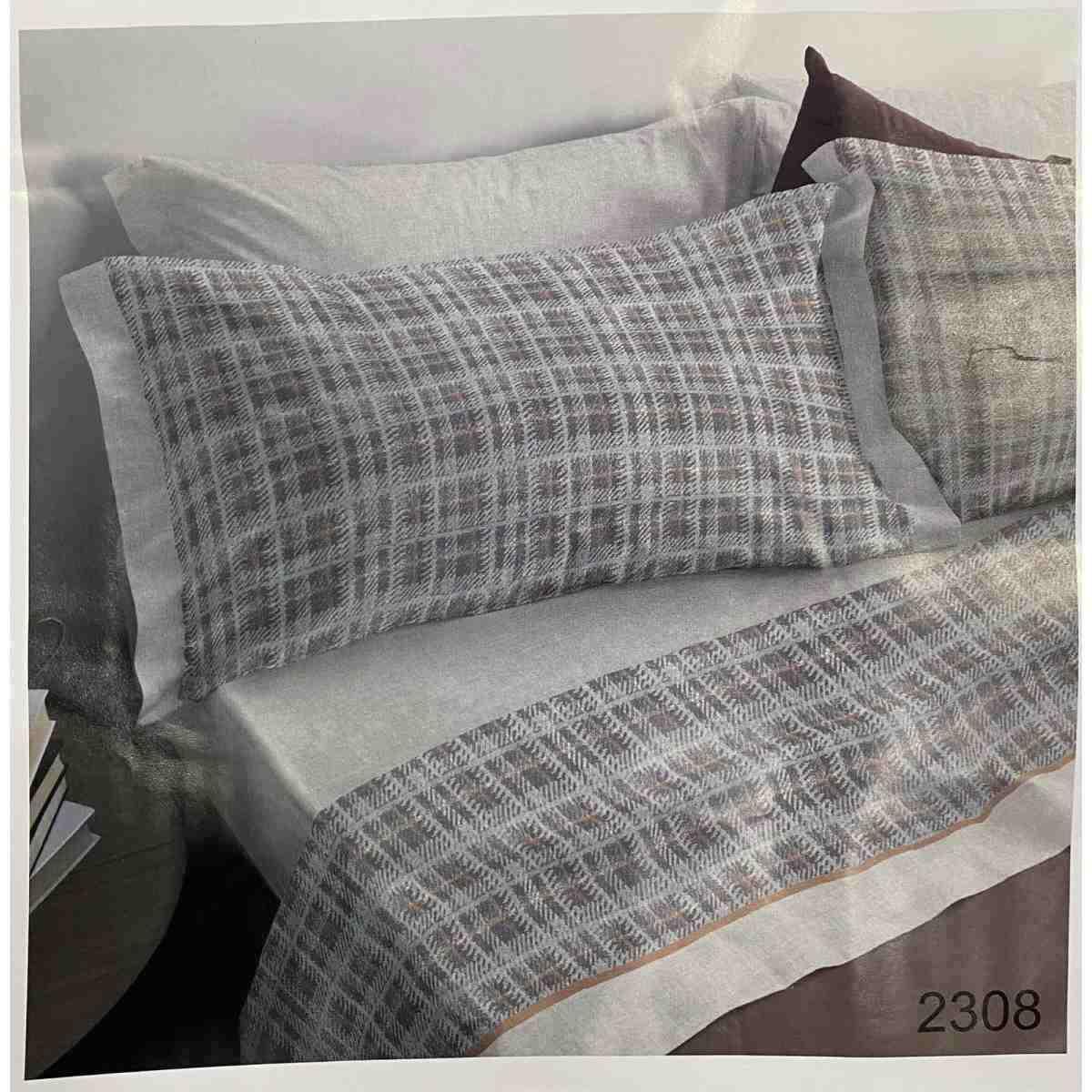 Completo Letto Matrimoniale Flanella Bormio 2308