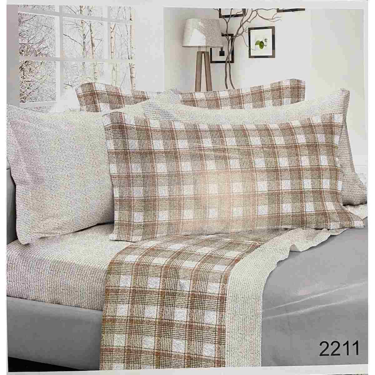 Completo Letto Matrimoniale Flanella Bormio 2211