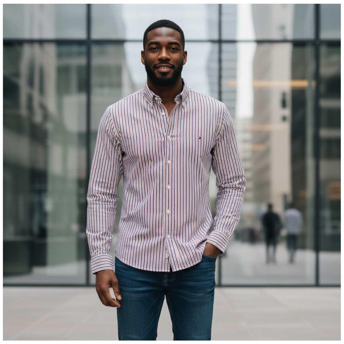 Camicia Uomo Tommy Hilfigher MW37549 OEW