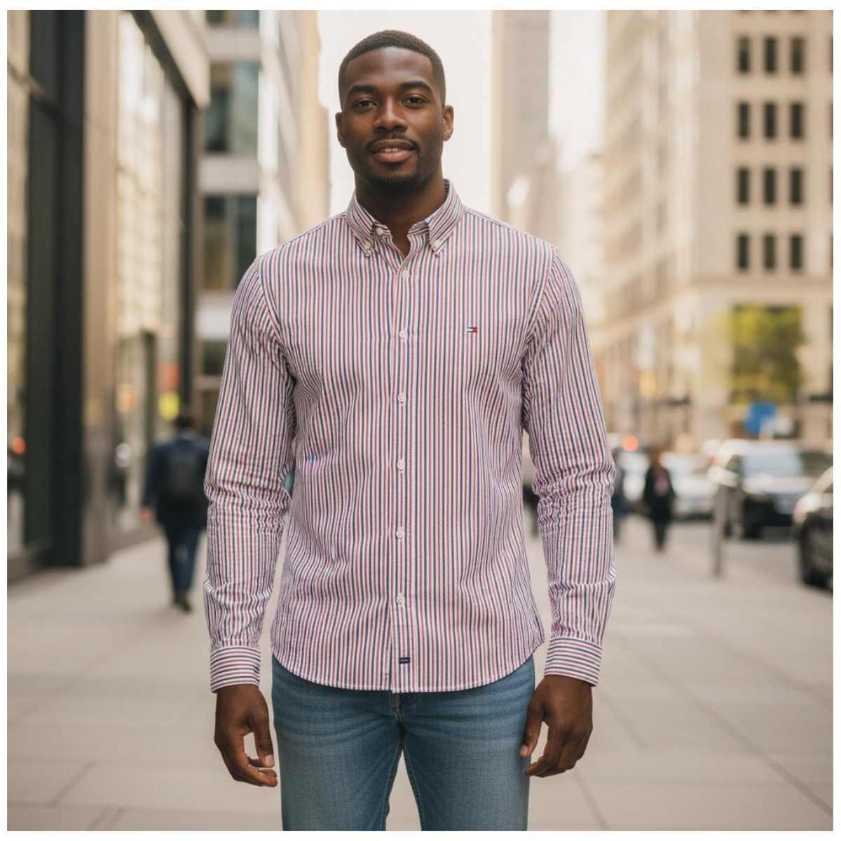 Camicia Uomo Tommy Hilfigher MW37549 OEW