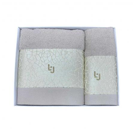 Coppia Asciugamani 1+1 rete lurex lb906b