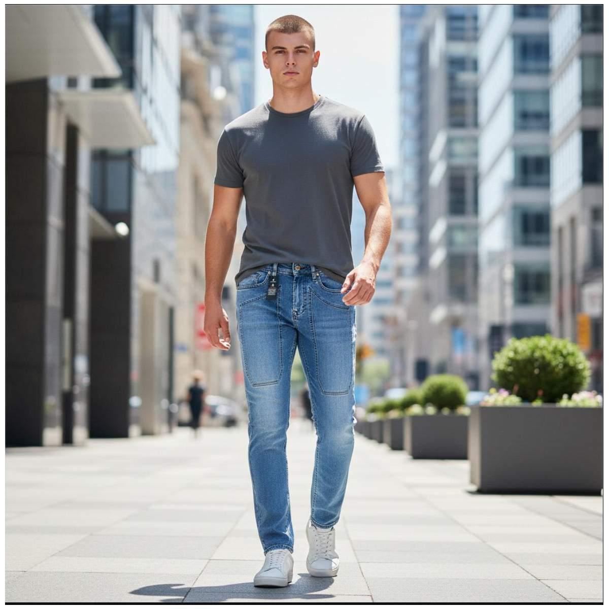 Jeans uomo Jeckerson JAMES001 D107