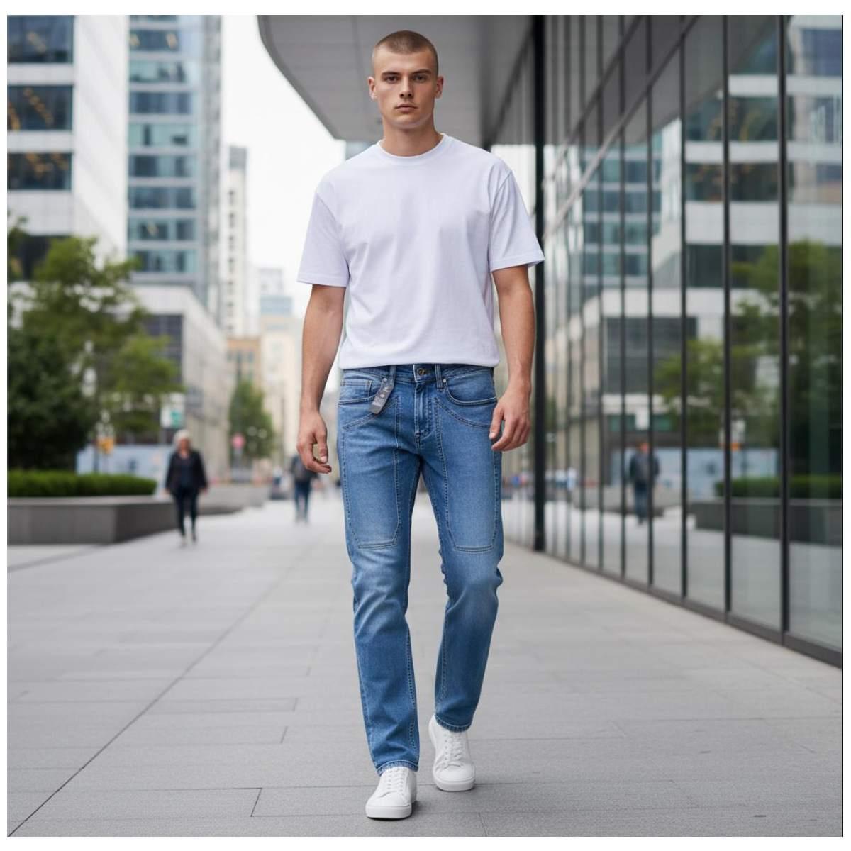 Jeans uomo Jeckerson JAMES001 D107