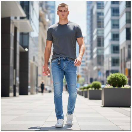 Jeans uomo Jeckerson JAMES001 D107