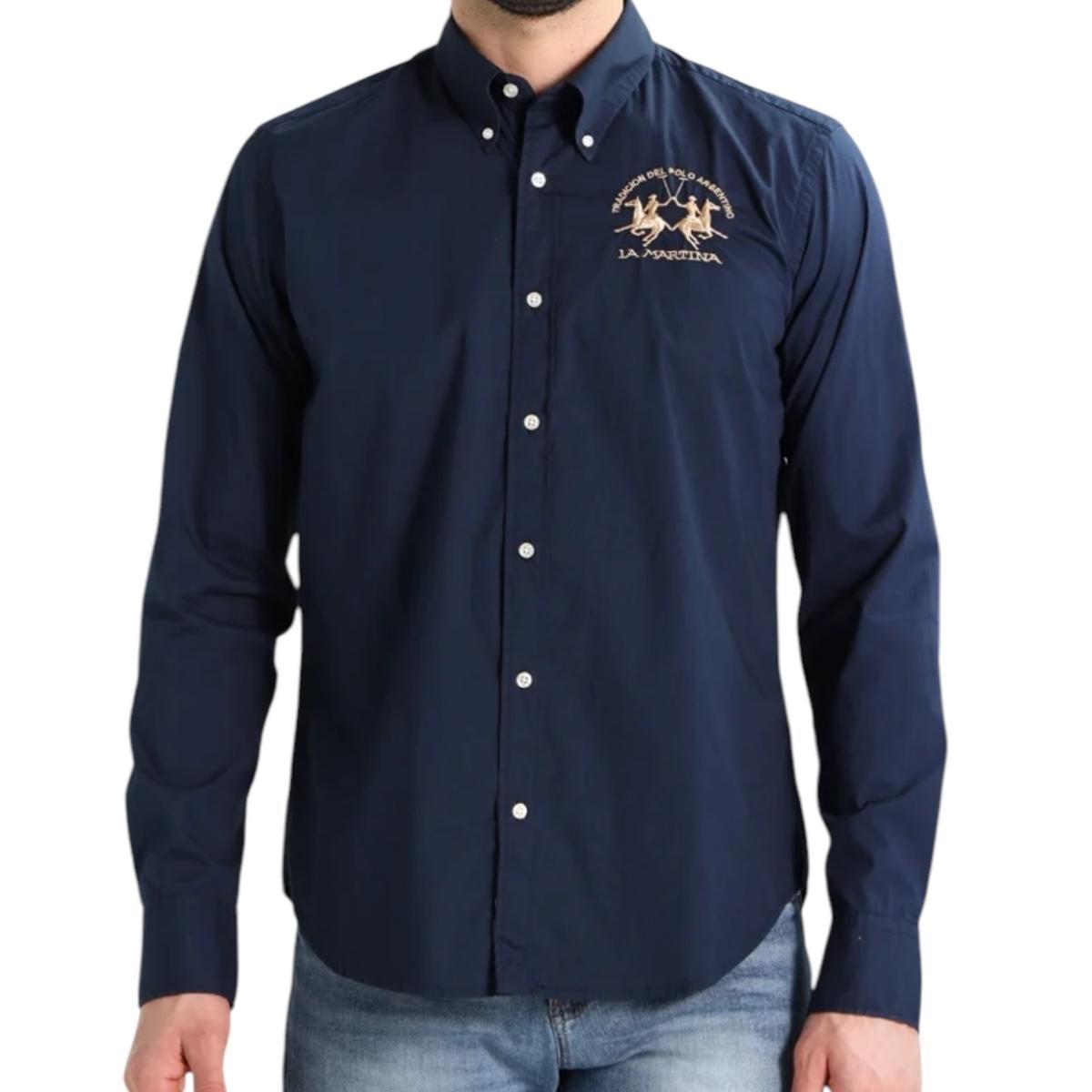 Camicia Uomo La Martina CCMC01 WH PP003 Navy