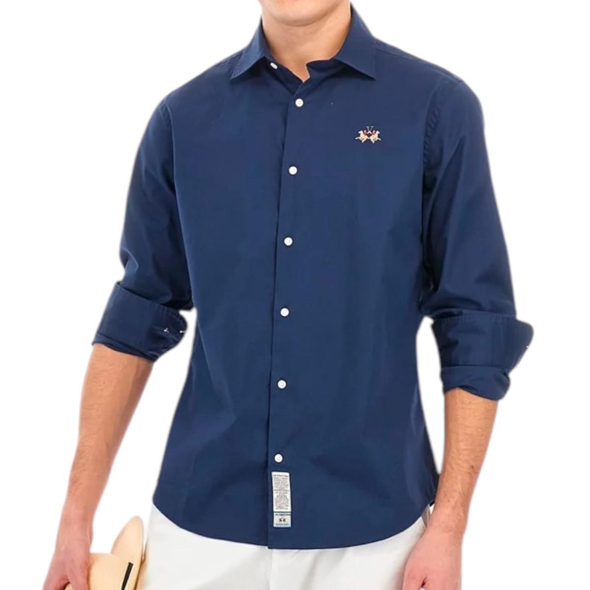 Camicia Uomo La Martina MAC002 PP483 Blu