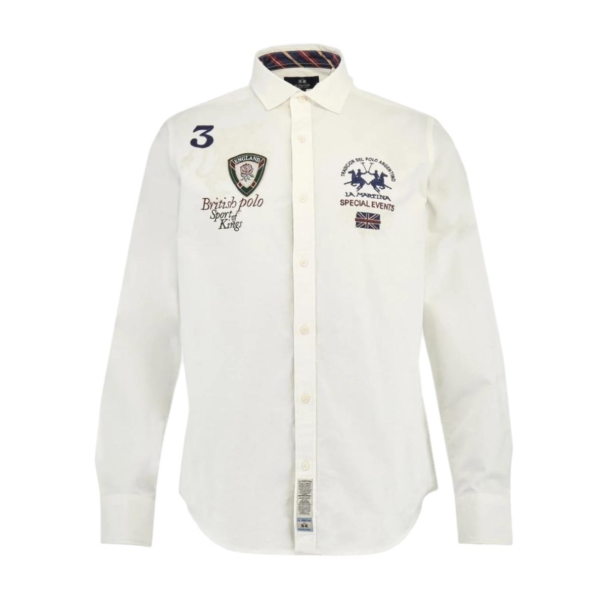 Camicia Uomo La Martina MBC300WH Bianco