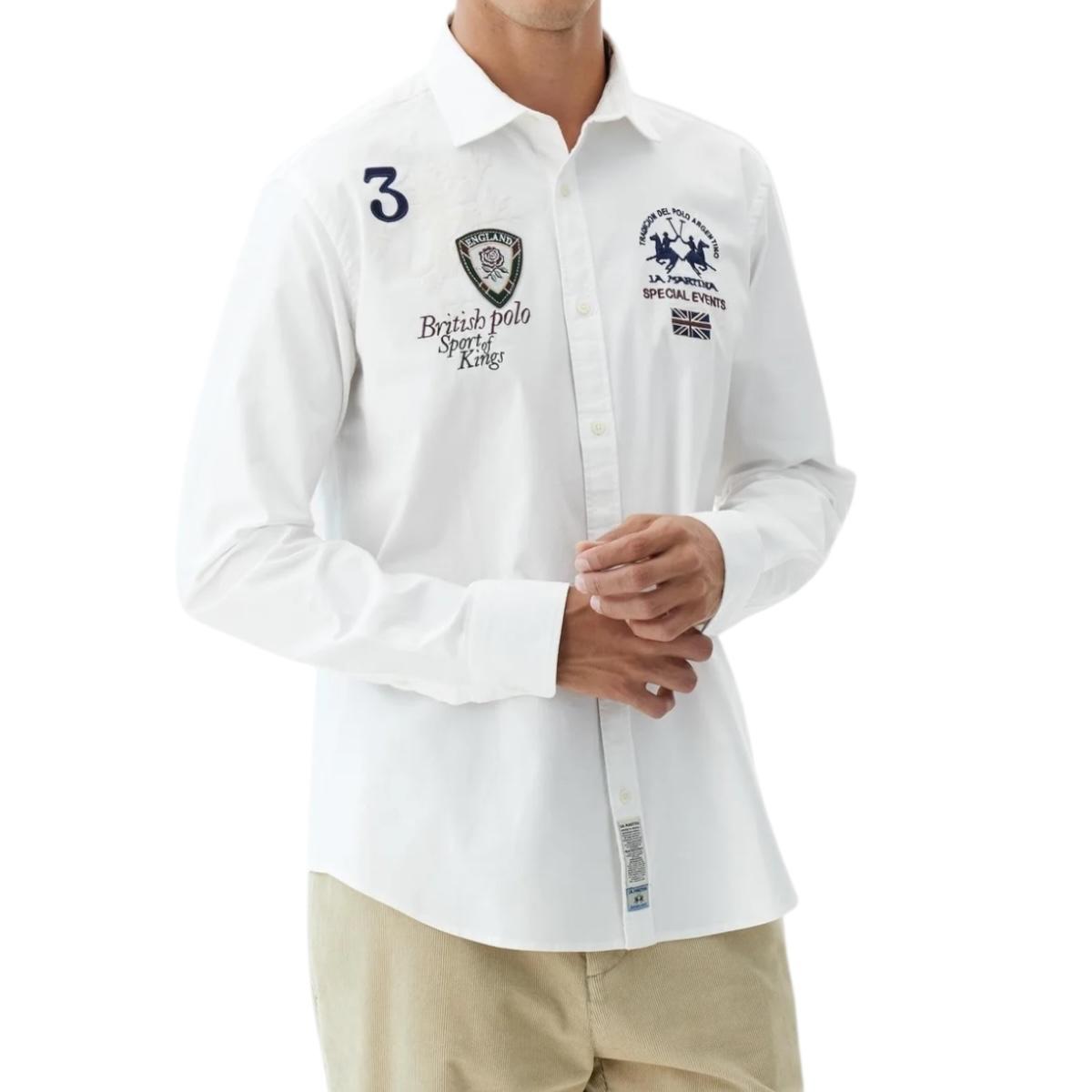 Camicia Uomo La Martina MBC300WH Bianco