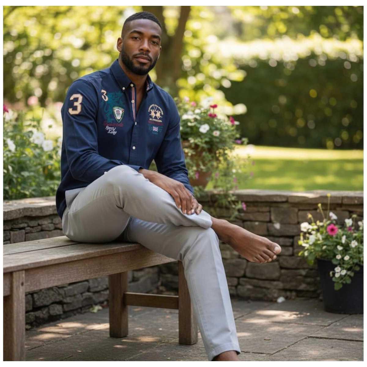 Camicia Uomo La Martina MBC300WH Blu