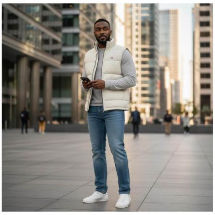 Smanicato Uomo La Martina MBO009 WH Panna