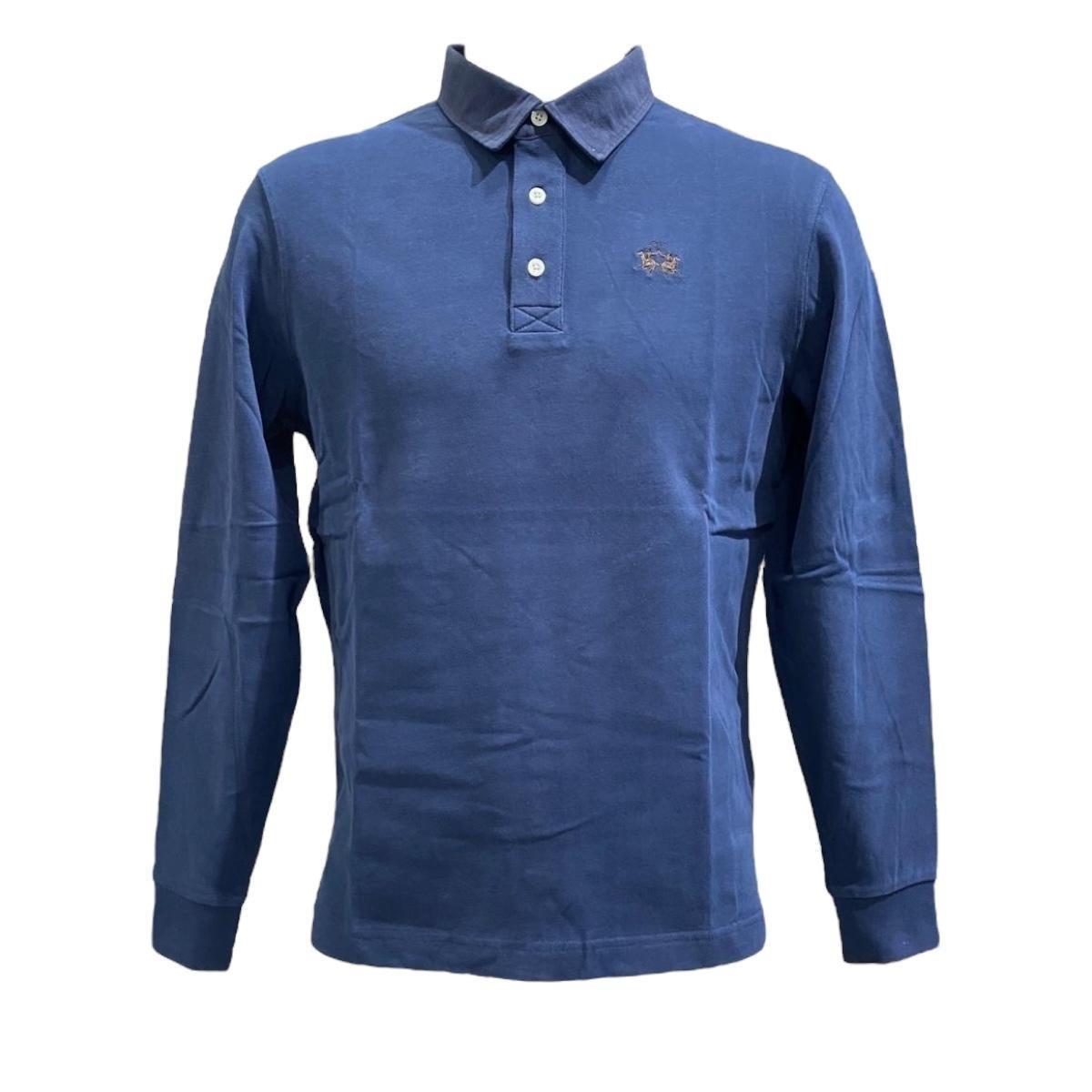 Polo Ml Uomo La Martina MBP007 WH Navy