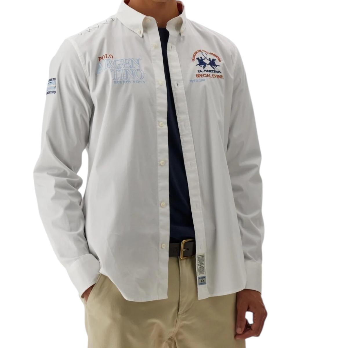 Camicia Uomo La Martina MBC601 PP483 Bianco