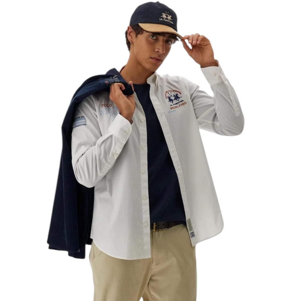 Camicia Uomo La Martina MBC601 PP483 Bianco