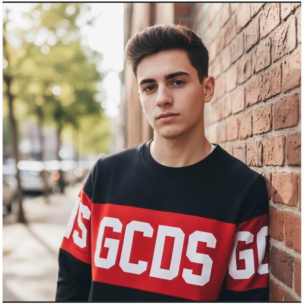 Felpa Ragazzo/a GCDS E584 black/red