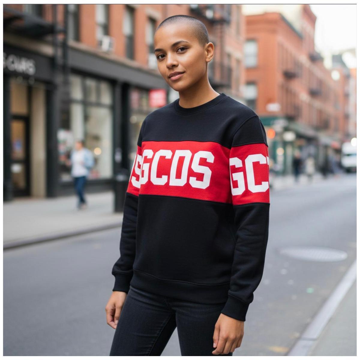 Felpa Ragazzo/a GCDS E584 black/red