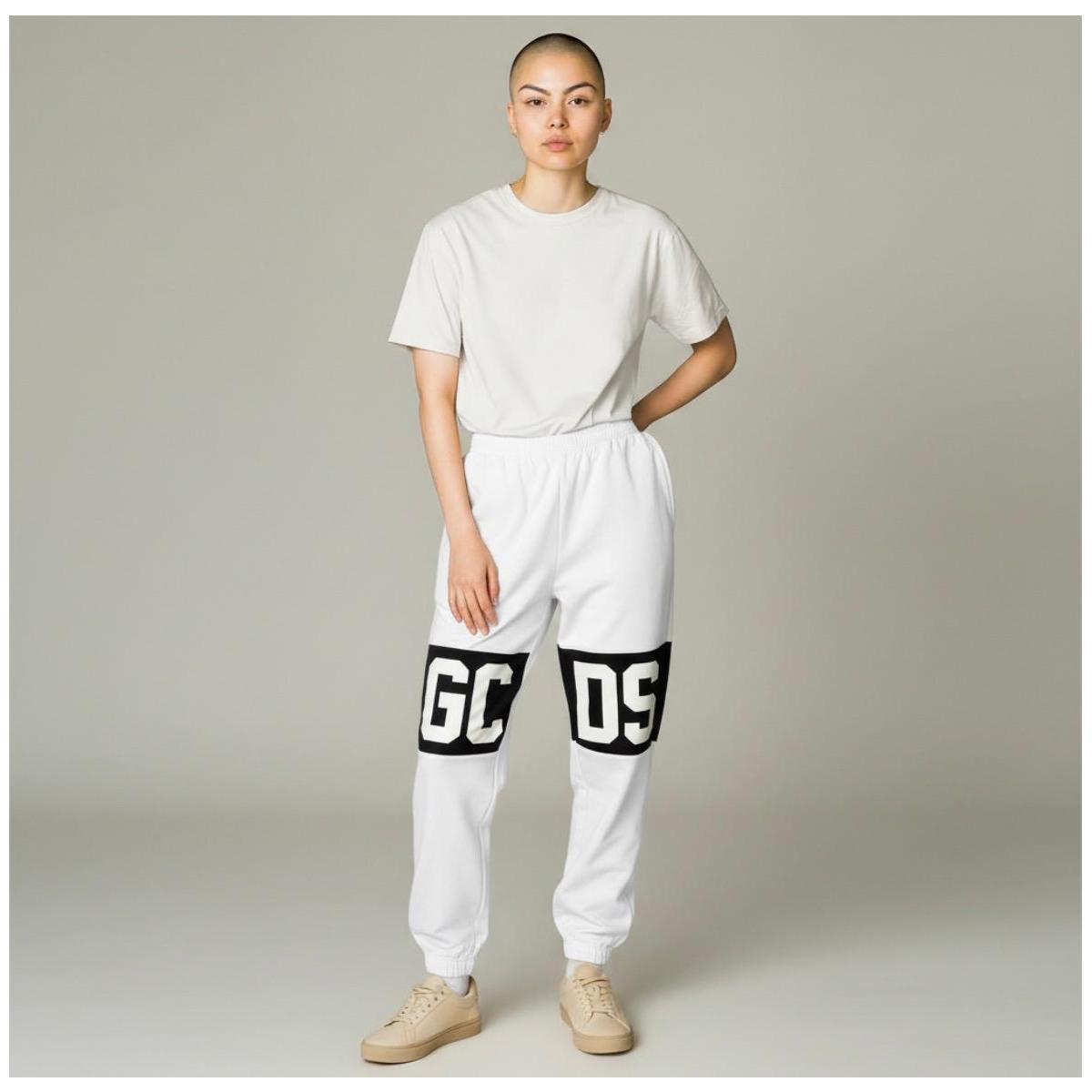 Pantalone Tuta Ragazzo/a GCDS E588 white/black