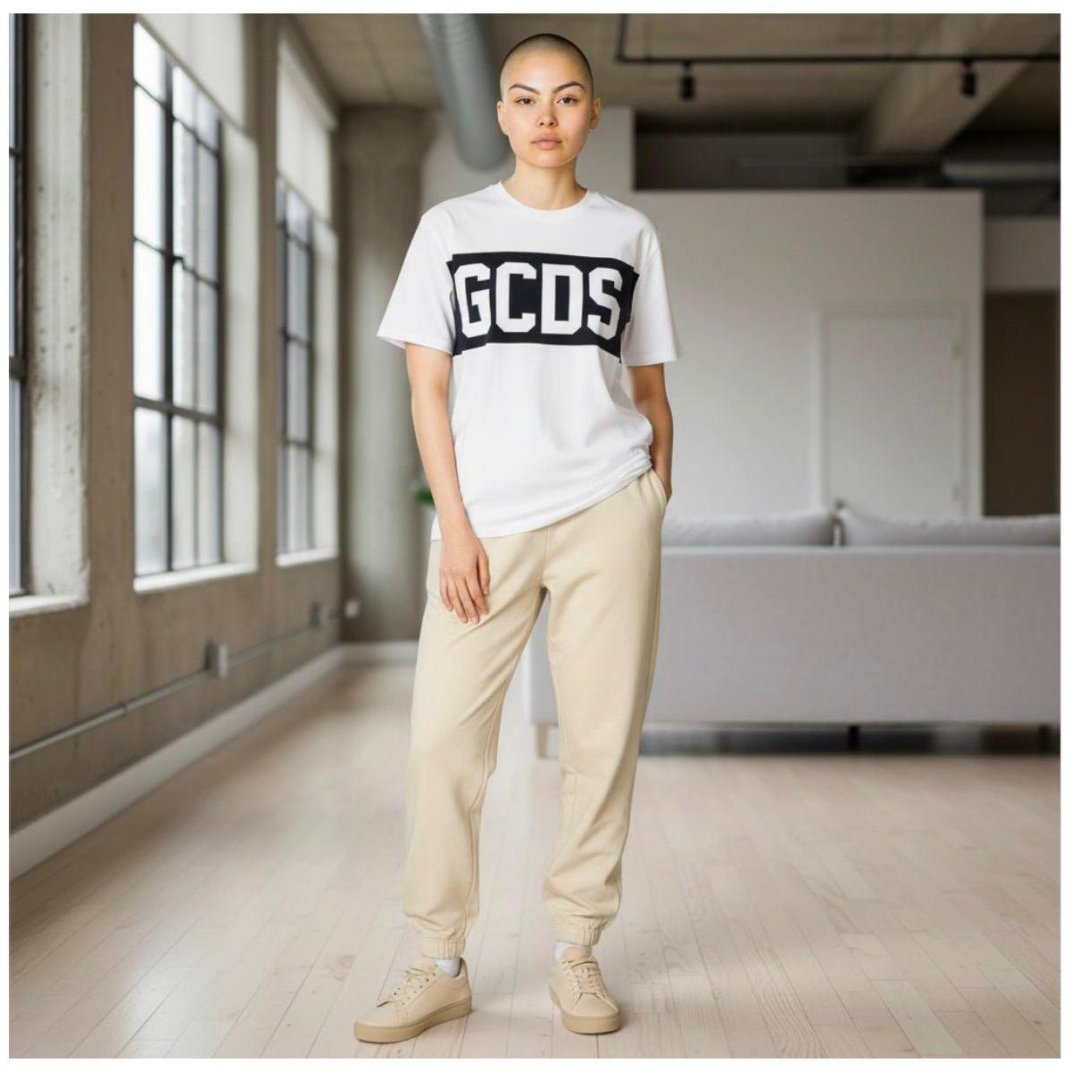 T-Shirt MM Ragazzo/a GCDS C585 white/black