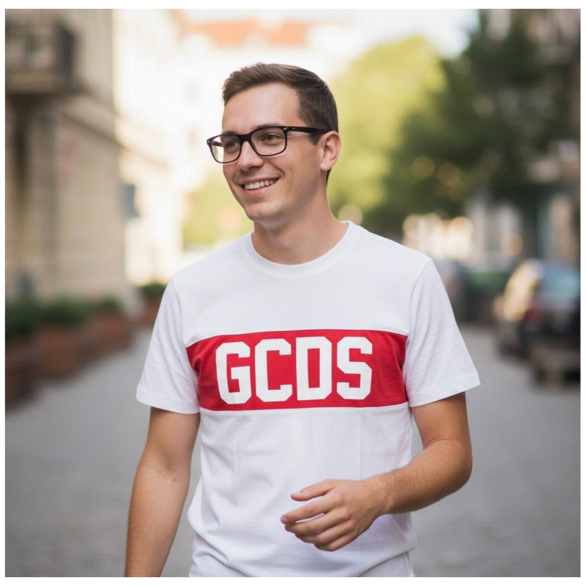 T-Shirt MM Ragazzo/a GCDS C585 white/red