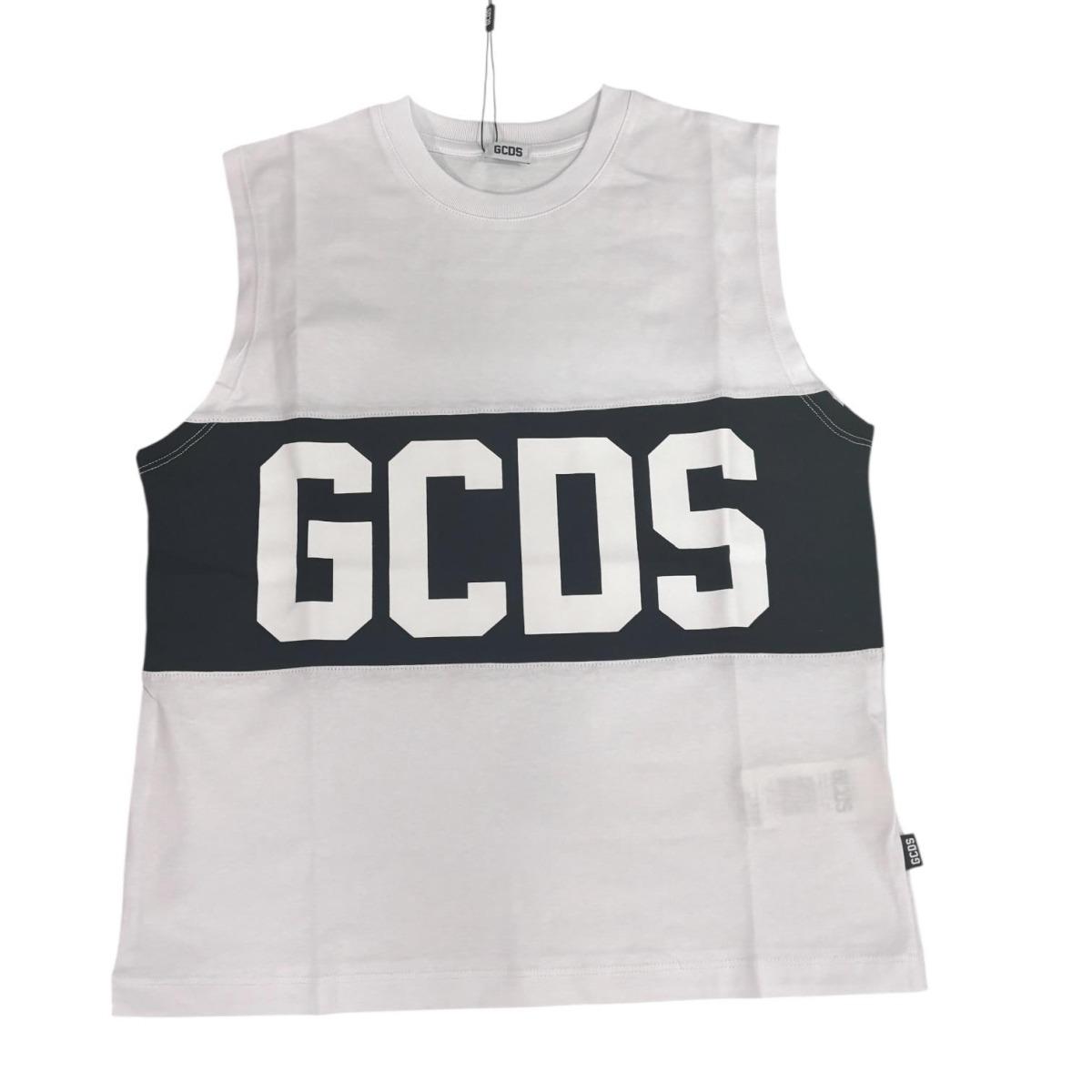 T-Shirt SM Ragazzo/a GCDS C586 white/black