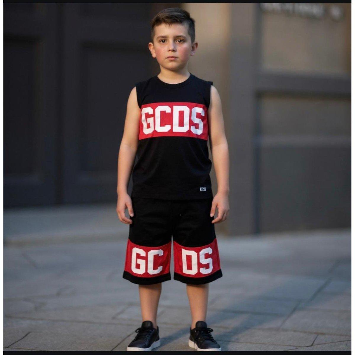 T-Shirt SM Ragazzo/a GCDS C586 black/red