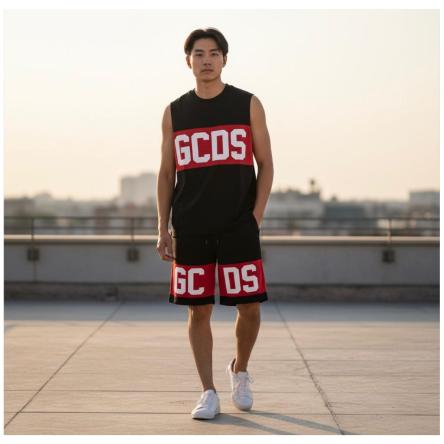 T-Shirt SM Ragazzo/a GCDS C586 black/red