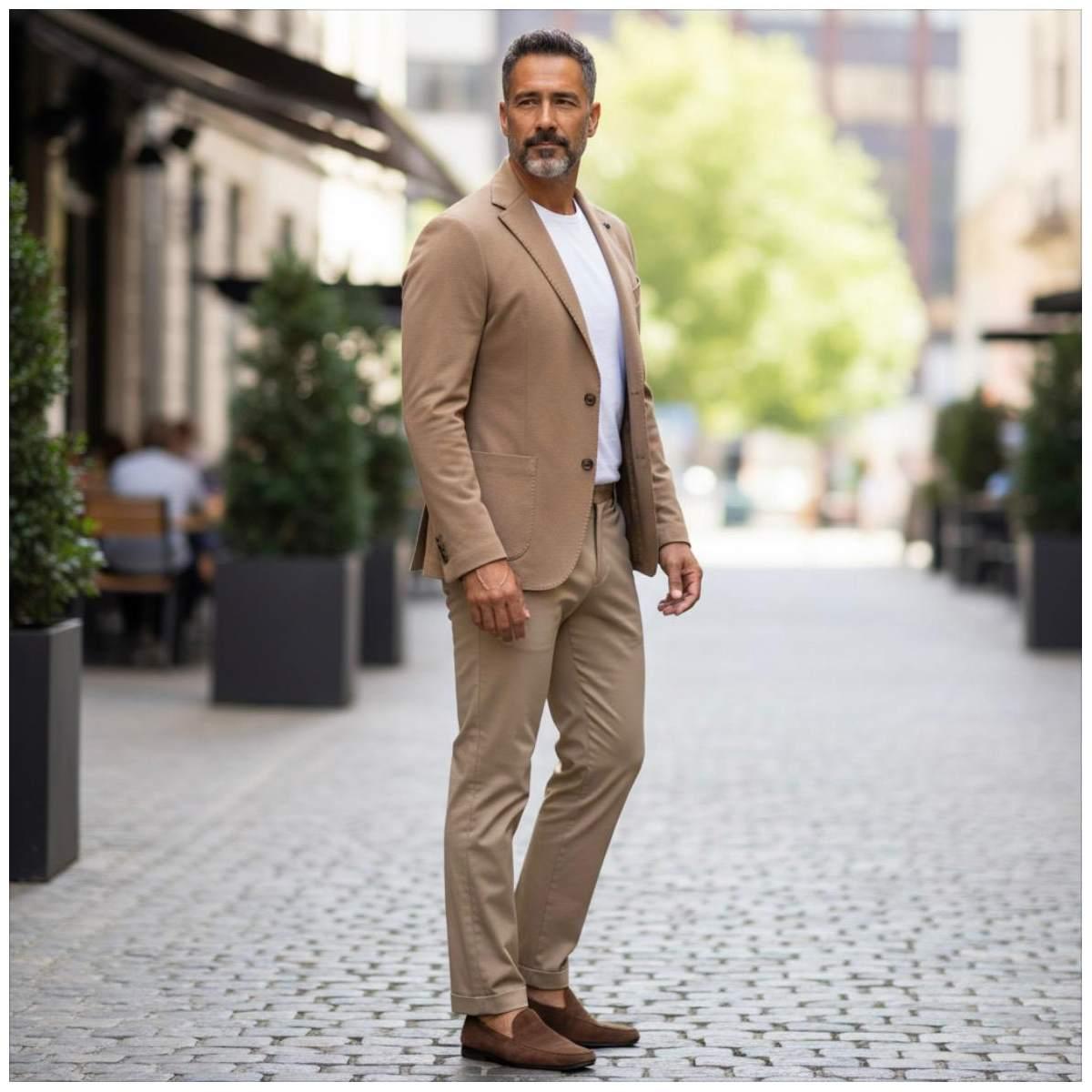 Abito Uomo Outfit OUD006 Cammello