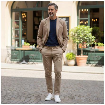 Abito Uomo Outfit OUD006 Cammello