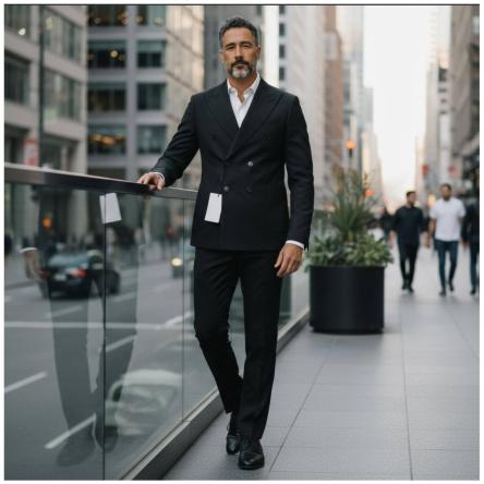 Abito Uomo Outfit OUAD003 Nero