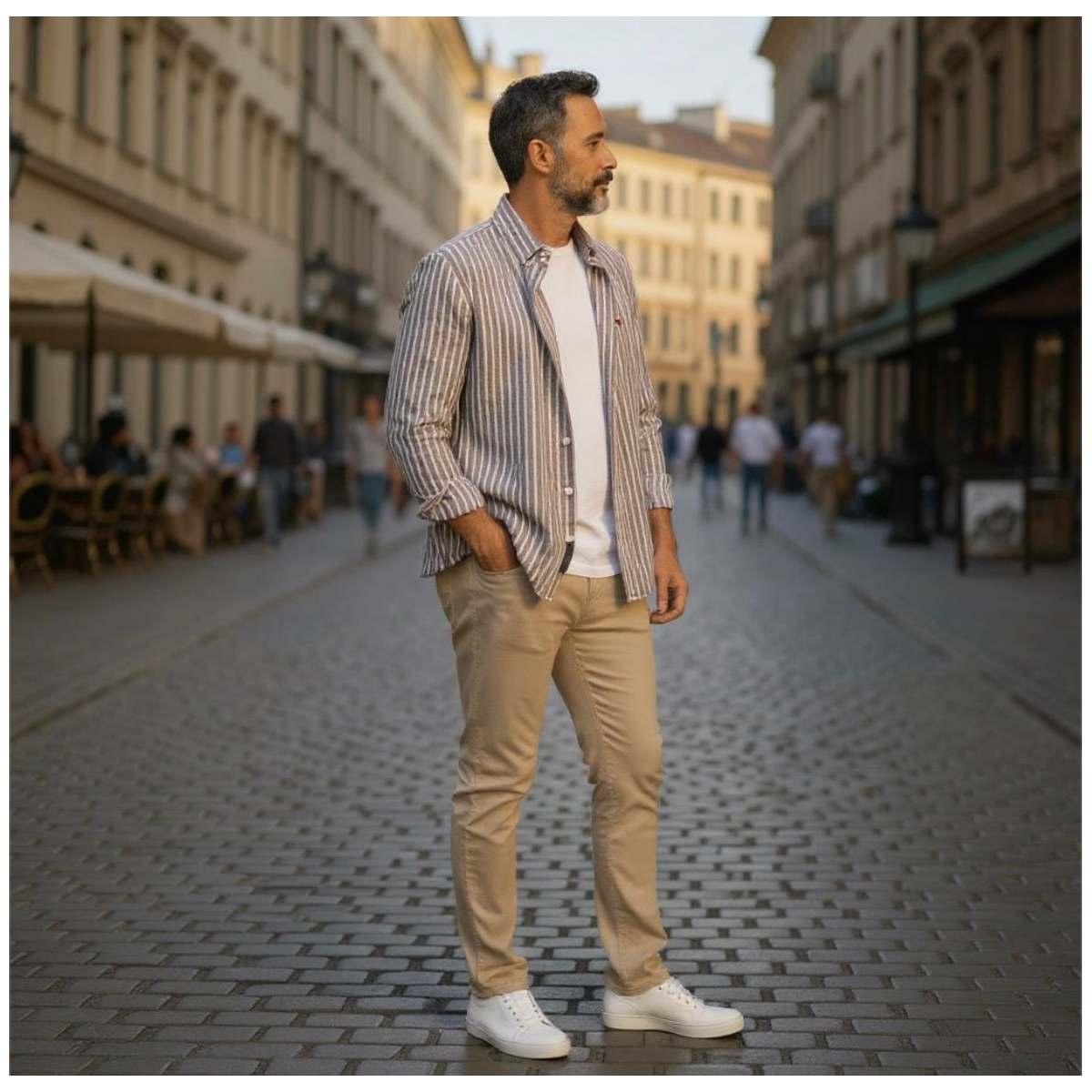 Camicia Uomo Tommy Hilfigher MW42400 OBJ