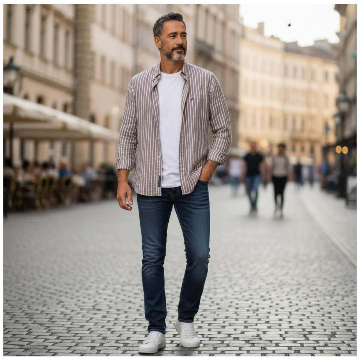 Camicia Uomo Tommy Hilfigher MW42400 OBJ