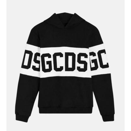 Felpa Ragazzo/a GCDS FW26E583 Black/white