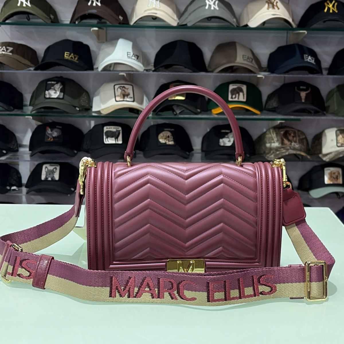 Borsa Donna Marc Ellis FLAT WAVE M27 burgundy