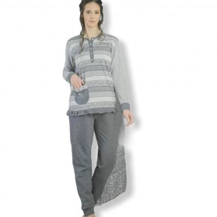Pigiama Donna Manica Lunga Rb Bd556