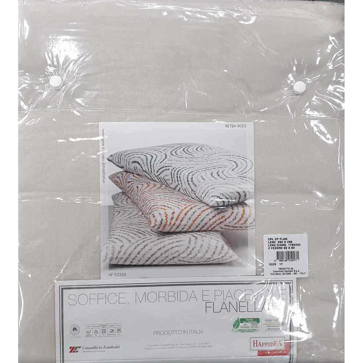 Completo Letto Singolo Flanella Retba