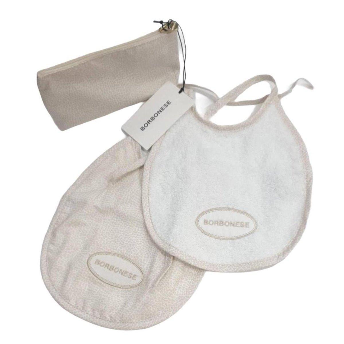 Set 2bavette+Trousse Borbonese Op Kids Kb1