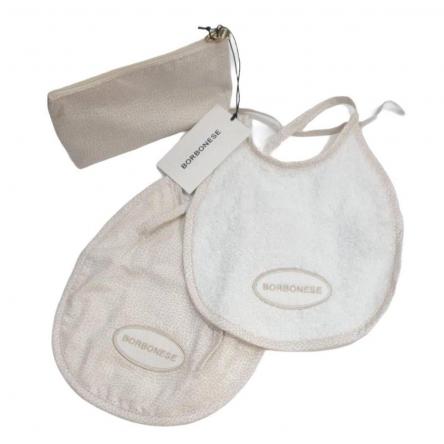 Set 2bavette+Trousse Borbonese Op Kids Kb1