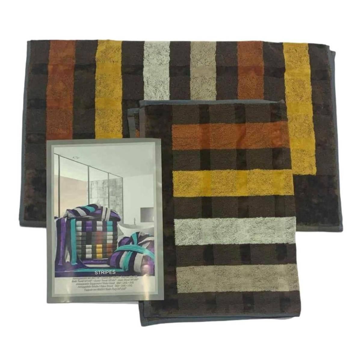 Set Asciugamano+Ospite Carrara Stripes