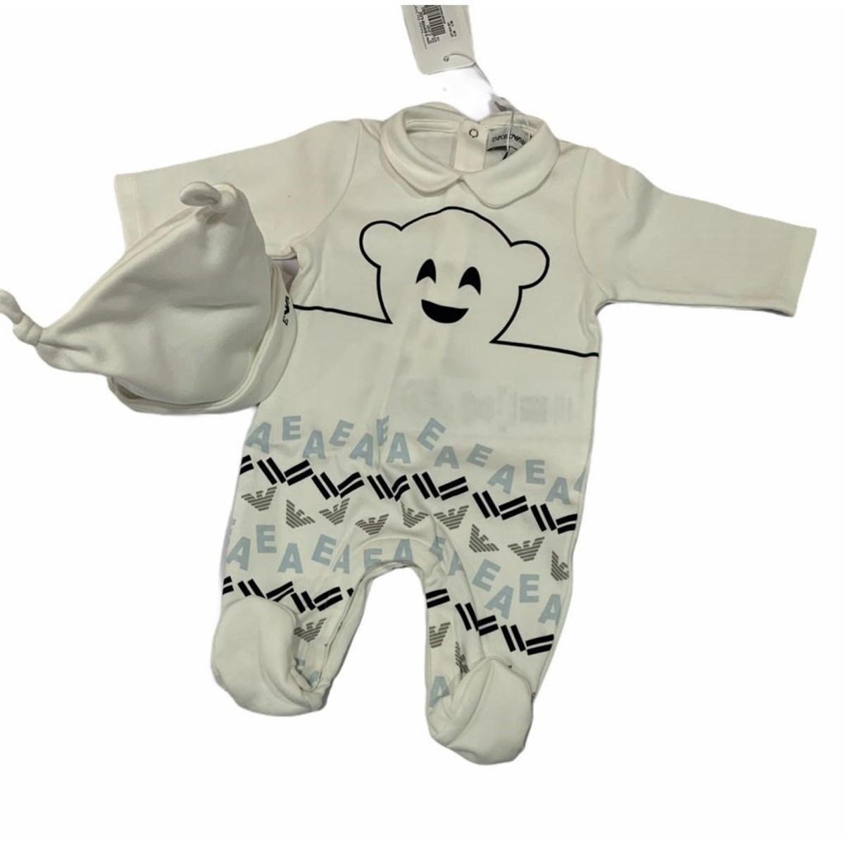 Set Tutina Cuffia Baby Armani 6hhv08 4j3iz 0101