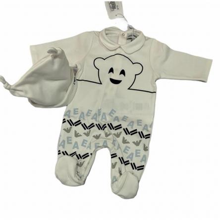 Set Tutina Cuffia Baby Armani 6hhv08 4j3iz 0101