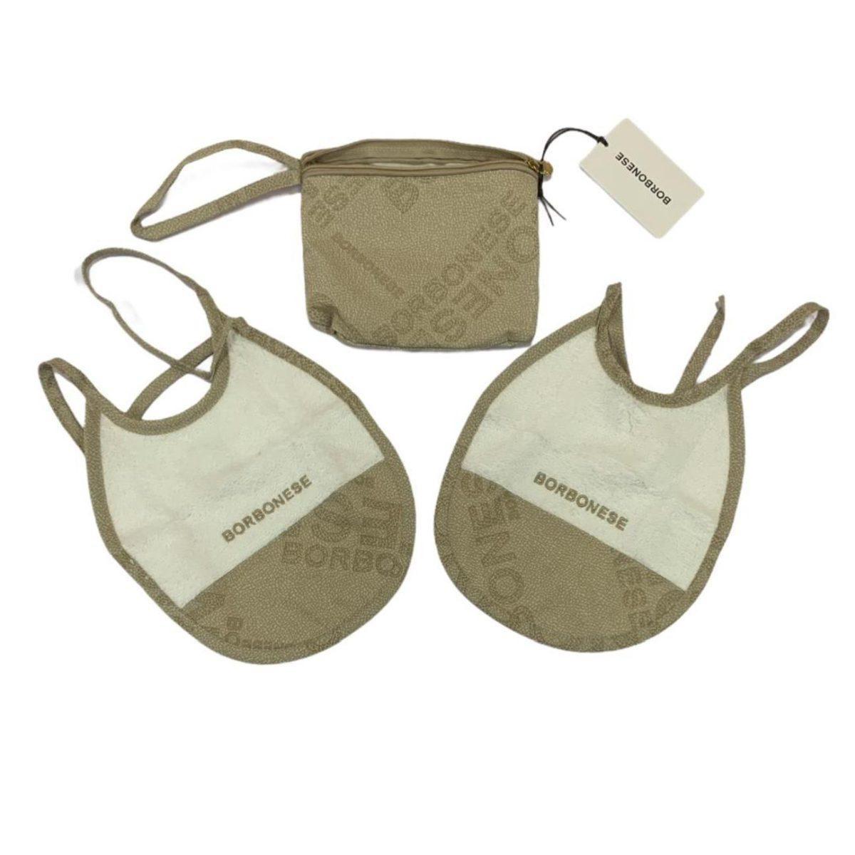 Set 2bavette+Trousse Borbonese Jet Set