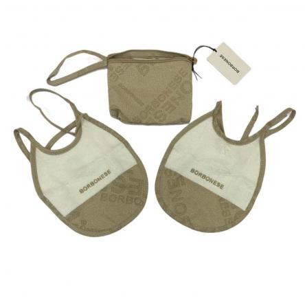 Set 2bavette+Trousse Borbonese Jet Set