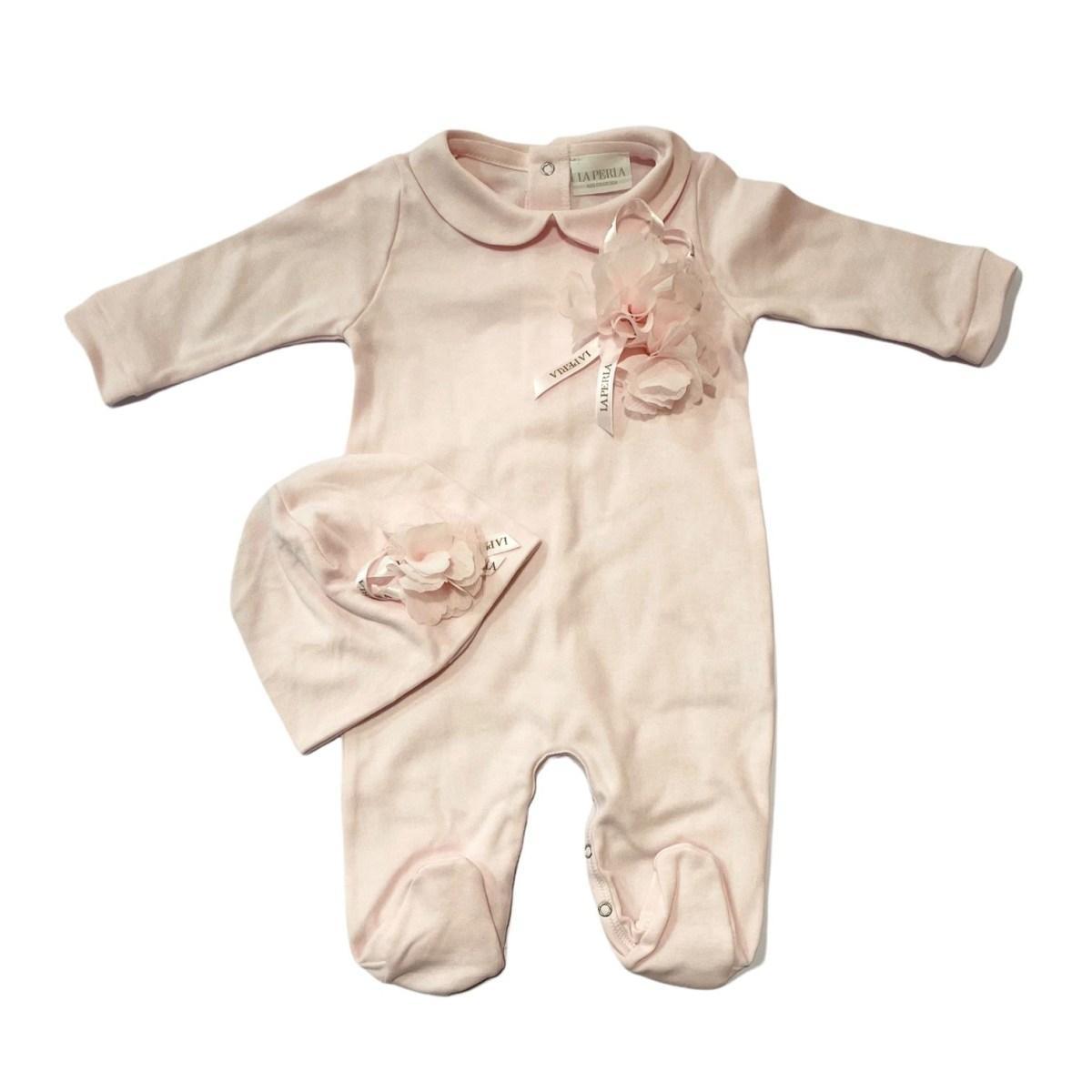 Tutina+Scarpina Nascita Baby La Perla 48078h