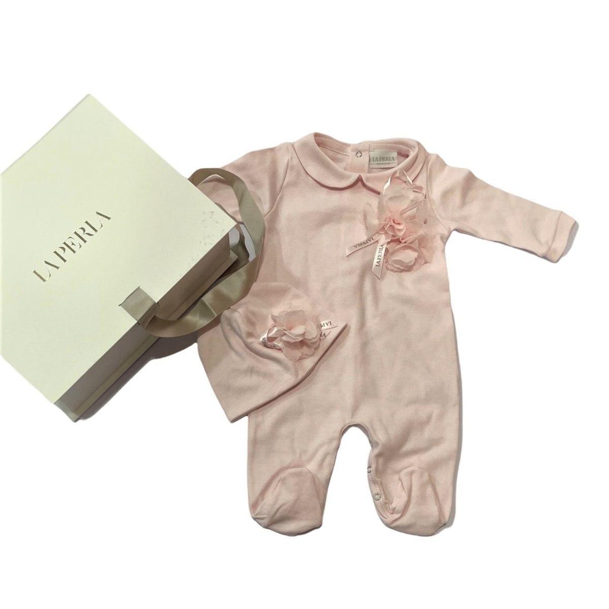 Tutina+Scarpina Nascita Baby La Perla 48078h