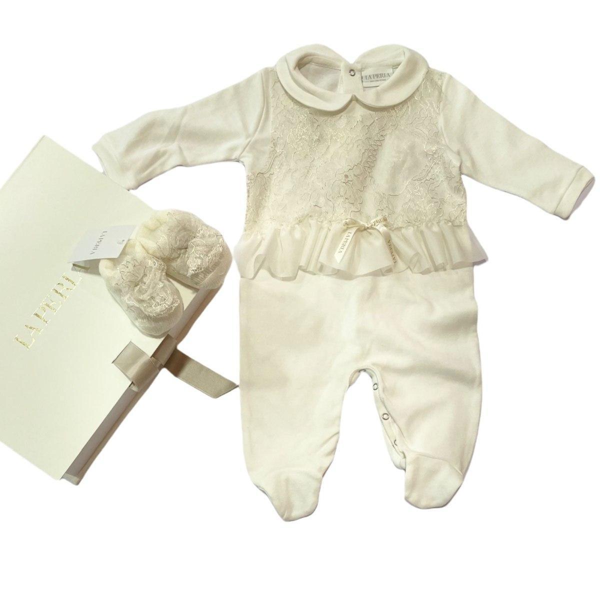 Tutina+Scarpina Nascita Baby La Perla 48371